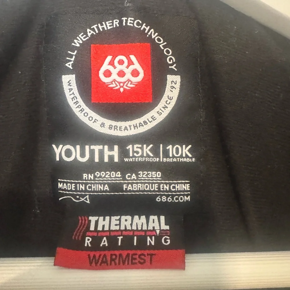 686 Kids Teal Puffer Jacket with Faux Fur Hood - Picture 2 of 7